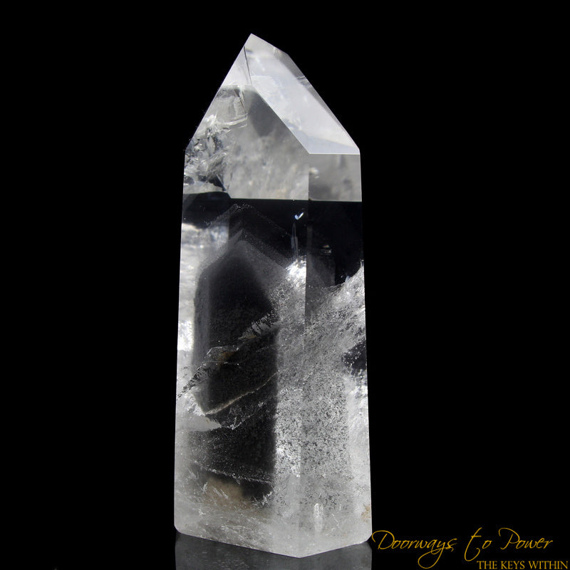 Black Phantom Lemurian Quartz Master Crystal 'The Protector' 