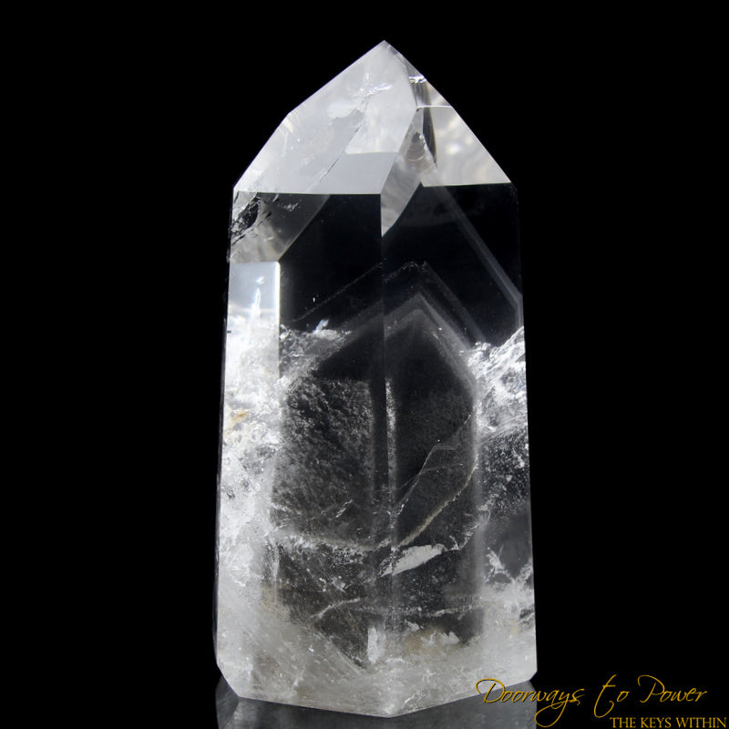 Lemurian Black Phantom Quartz Crystal Point