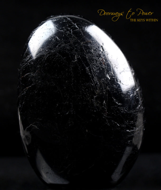 Black Tourmaline Crystal Altar Stone 