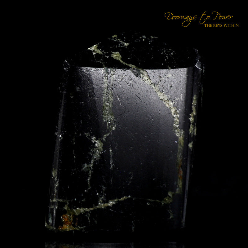 Black Tourmaline Pyrite Crystal Altar Stone "Energy Armor'