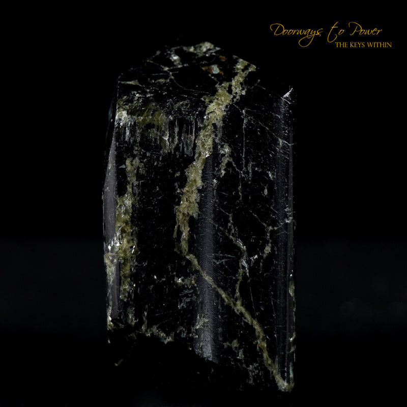 Black Tourmaline Pyrite Crystal Altar Stone "Energy Armor'