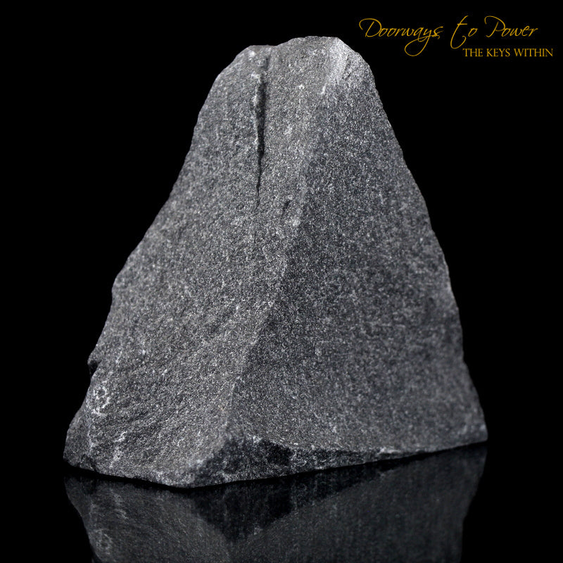 Black Azeztulite Crystal Altar Stone 'Energy Clearing & Protection'
