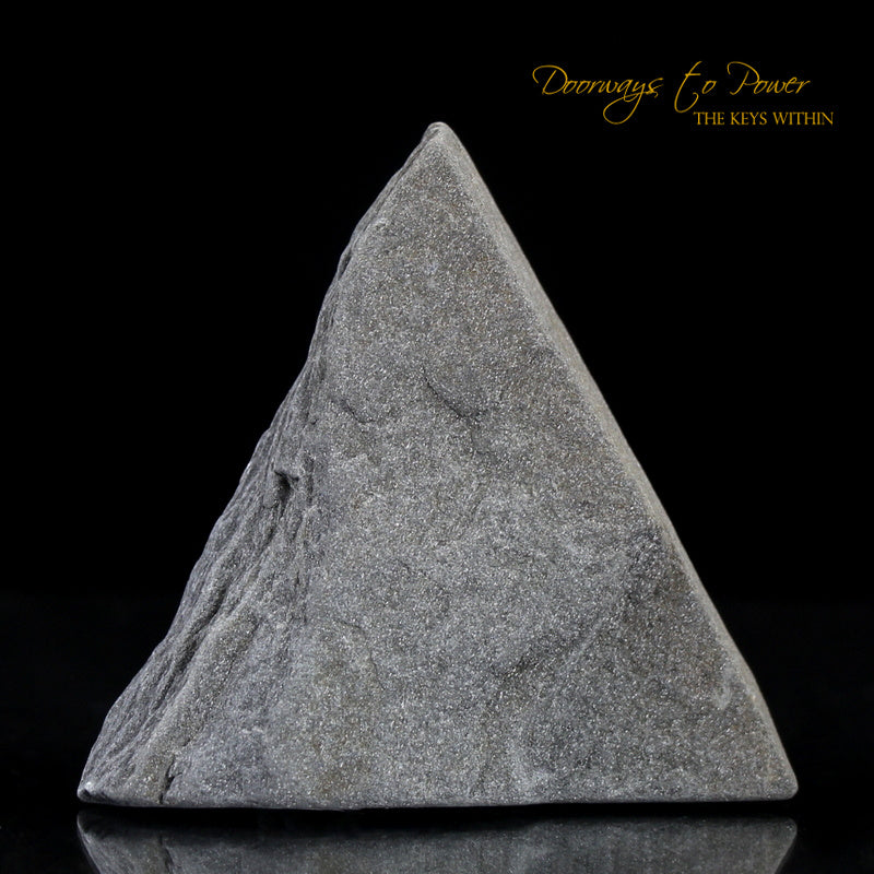 Black Azeztulite Crystal Altar Stone 'Energy Clearing & Protection'