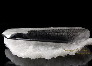 Black Phantom Lemurian Quartz Master Crystal Wand 'The Protector'