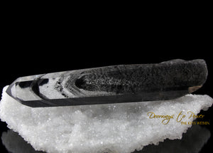 Black Phantom Lemurian Quartz Master Crystal Wand 'The Protector'