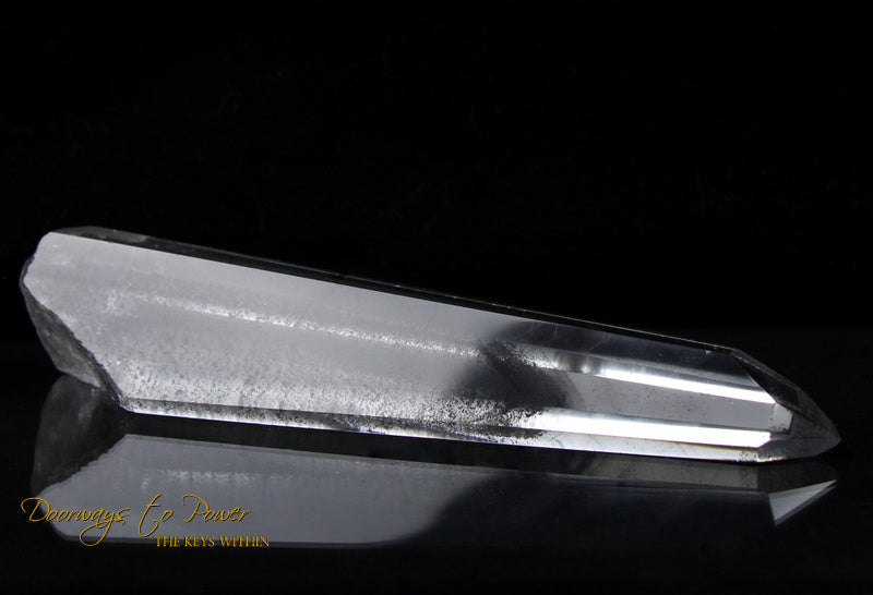 Black Phantom Lemurian Record Keeper Quartz Crystal Wand