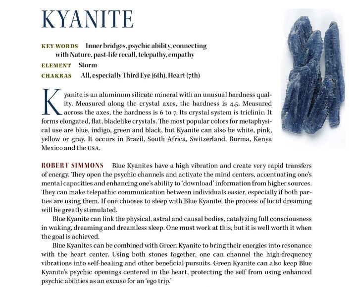 Blue Kyanite Crystal Properties