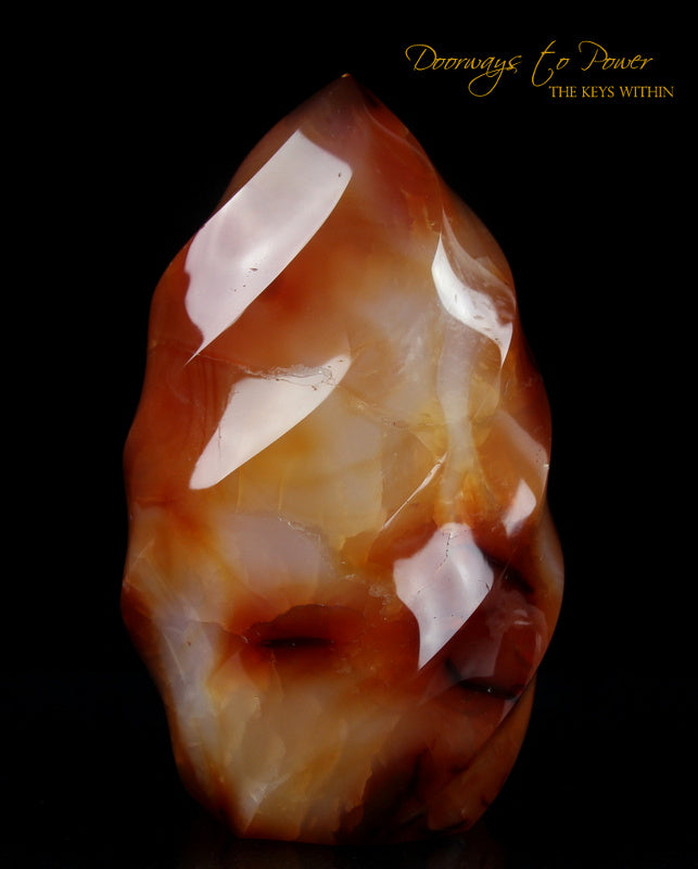 Carnelian Crystal Flame Altar Stone