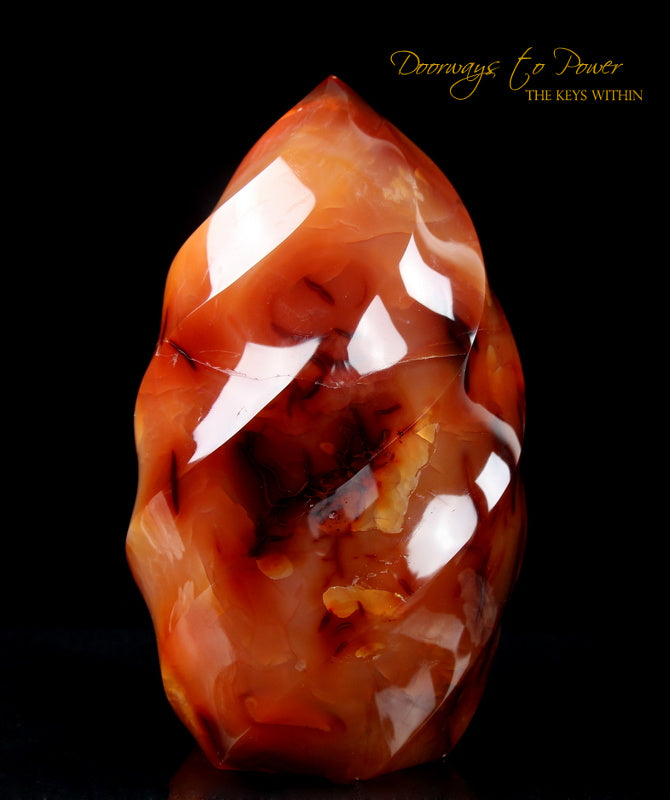 Carnelian Crystal Flame Altar Stone