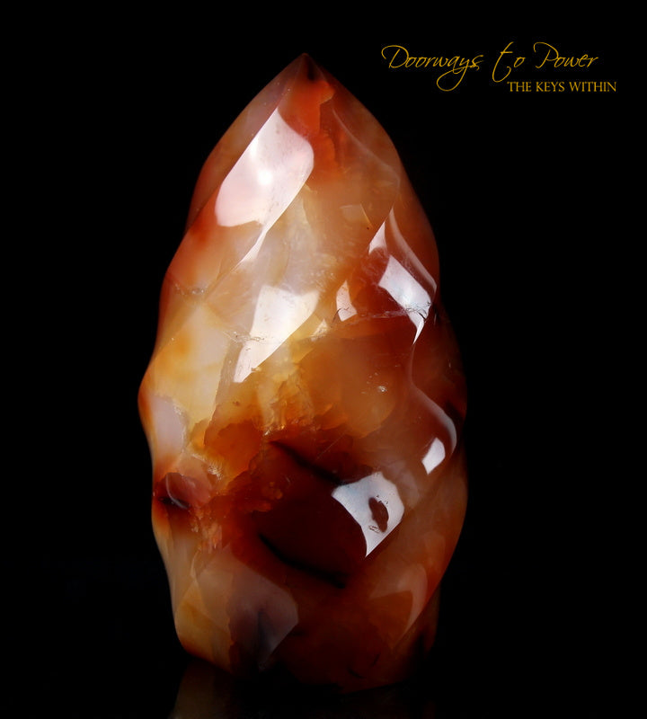 Carnelian Crystal Flame Altar Stone