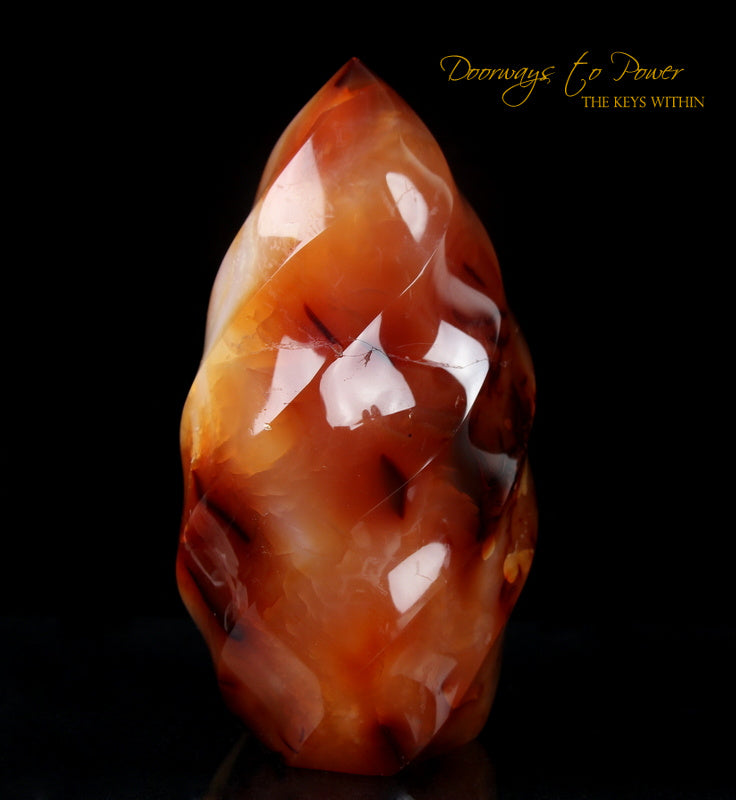 Carnelian Crystal Flame Altar Stone