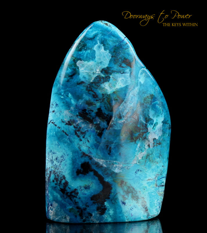 Chrysocolla & Shattuckite Crystal Altar Stone