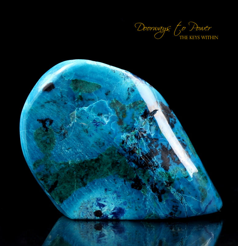 Chrysocolla & Shattuckite Crystal Altar Stone 