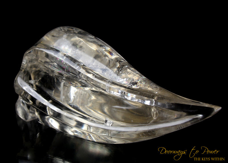 Citrine Quartz 'Atomic' Traveler Crystal Skull by Leandro De Souza 