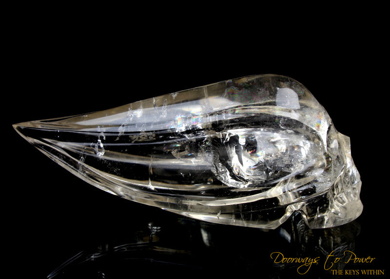 Citrine Quartz 'Atomic' Traveler Crystal Skull by Leandro De Souza 