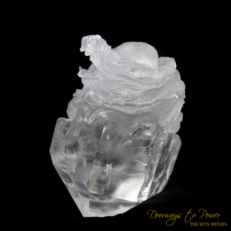 Lemurian Quartz Crystal Dragon Crystal Carving