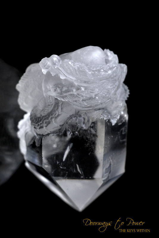Lemurian Quartz Crystal Dragon Crystal Carving