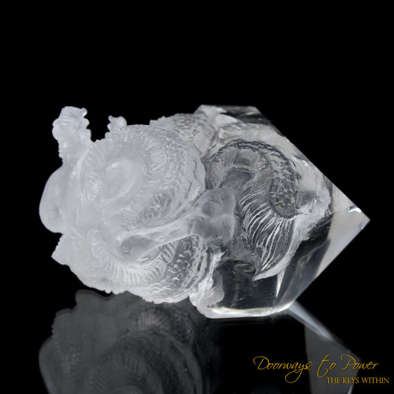 Lemurian Quartz Crystal Dragon Crystal Carving