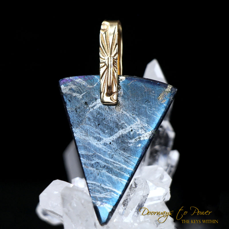 Covellite Light Language Crystal Pendant