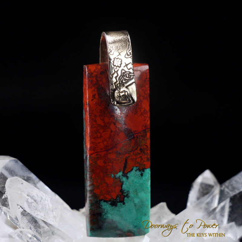 Crimson Cuprite Light Language Crystal Pendant 14k