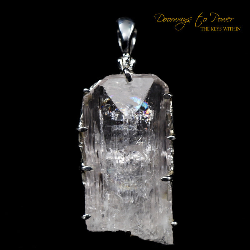 Danburite Crystal Pendant SS 'Angelic Healer'