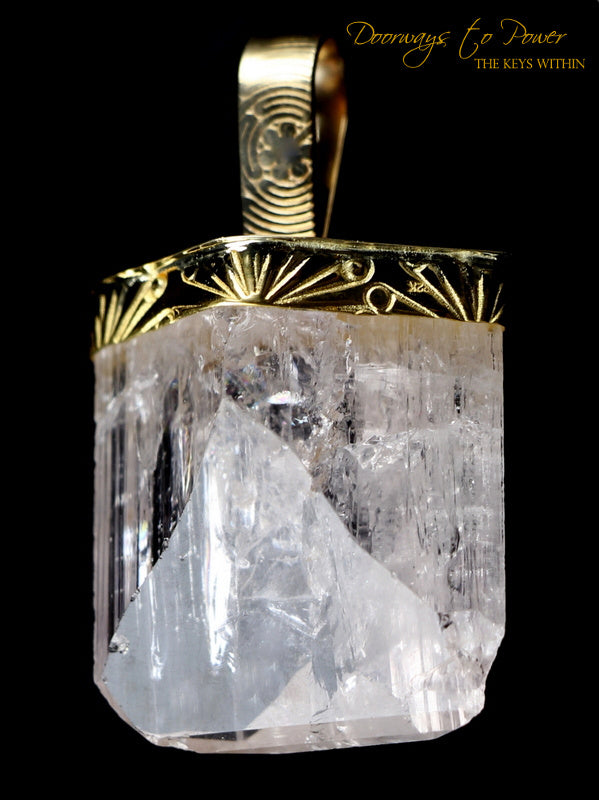 Danburite Light Language Crystal Pendant 22k 