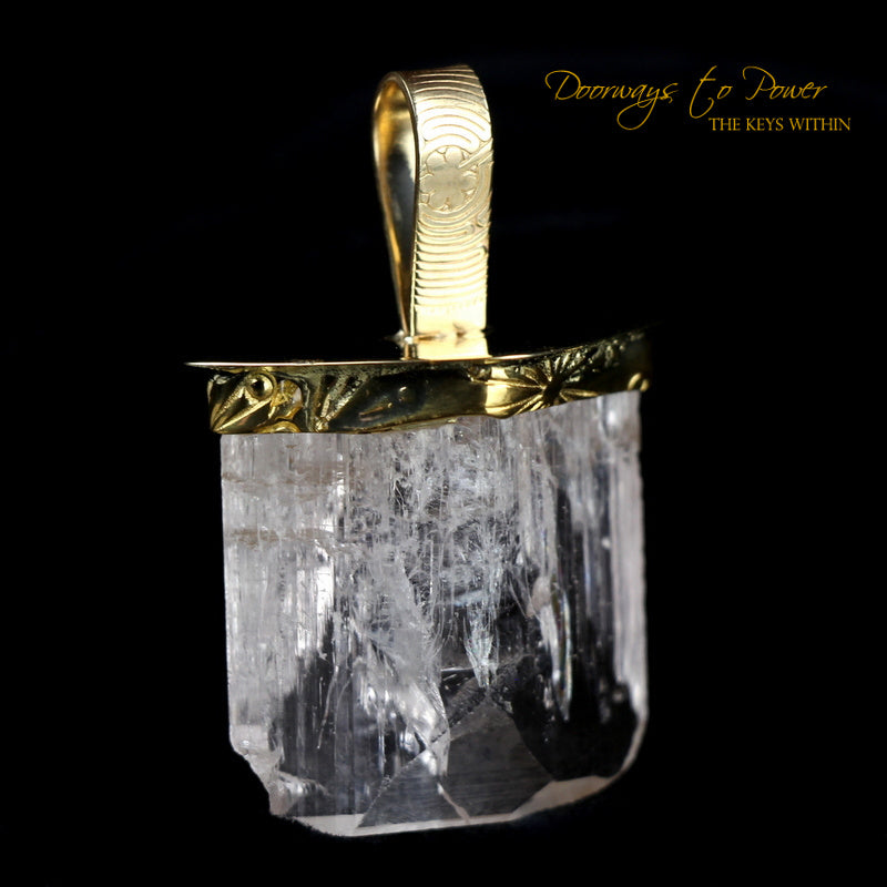 Danburite Light Language Crystal Pendant 22k 