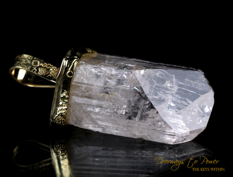 Danburite Light Language Crystal Pendant 22k