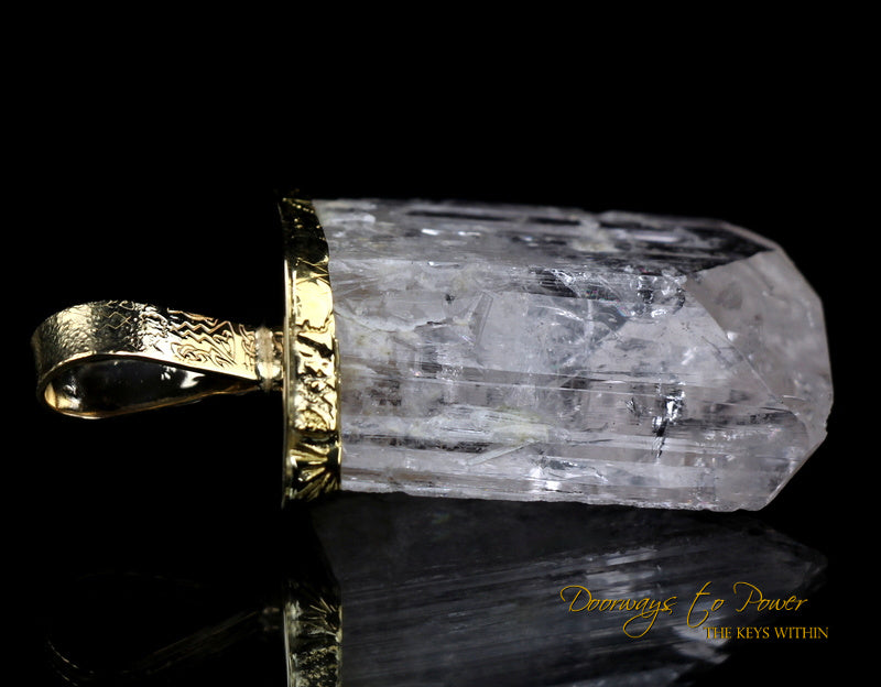 Danburite Light Language Crystal Pendant 22k