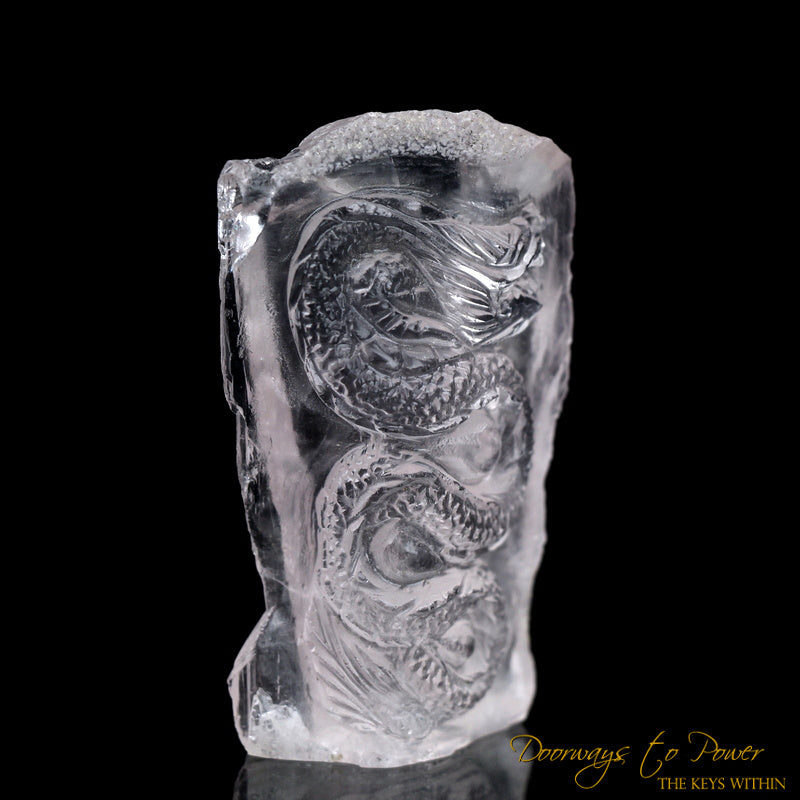 Danburite Synergy 12 Stone Dragon Crystal Carving 