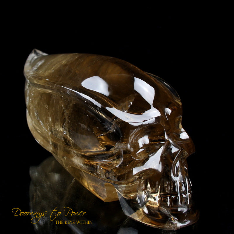 Cognac Citrine Quartz Traveler Crystal Skull by Leandro De Souza