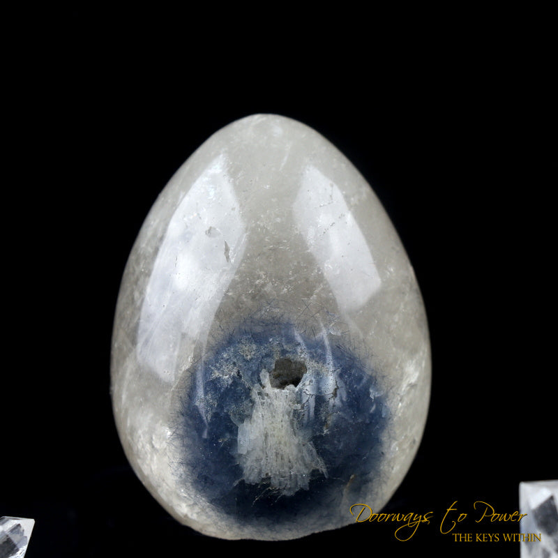 Dumortierite Quartz Crystal Egg
