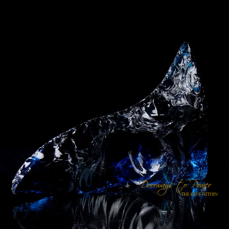 Electric Blue Atlantean Andara Crystal 'Pleiadian Emissaries of Light' Lady Nellie Monatomic Andara Crystals Mt Shasta California