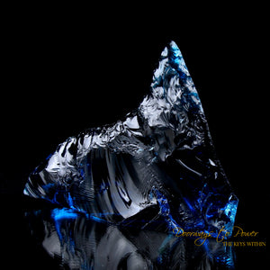 Electric Blue Atlantean Andara Crystal 'Pleiadian Emissaries of Light' Lady Nellie Monatomic Andara Crystals Mt Shasta California