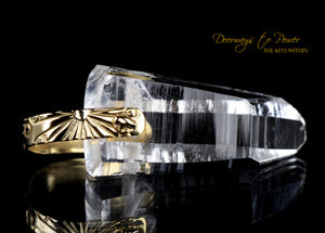 Lemurian Light Crystal Pendant in 14k Gold