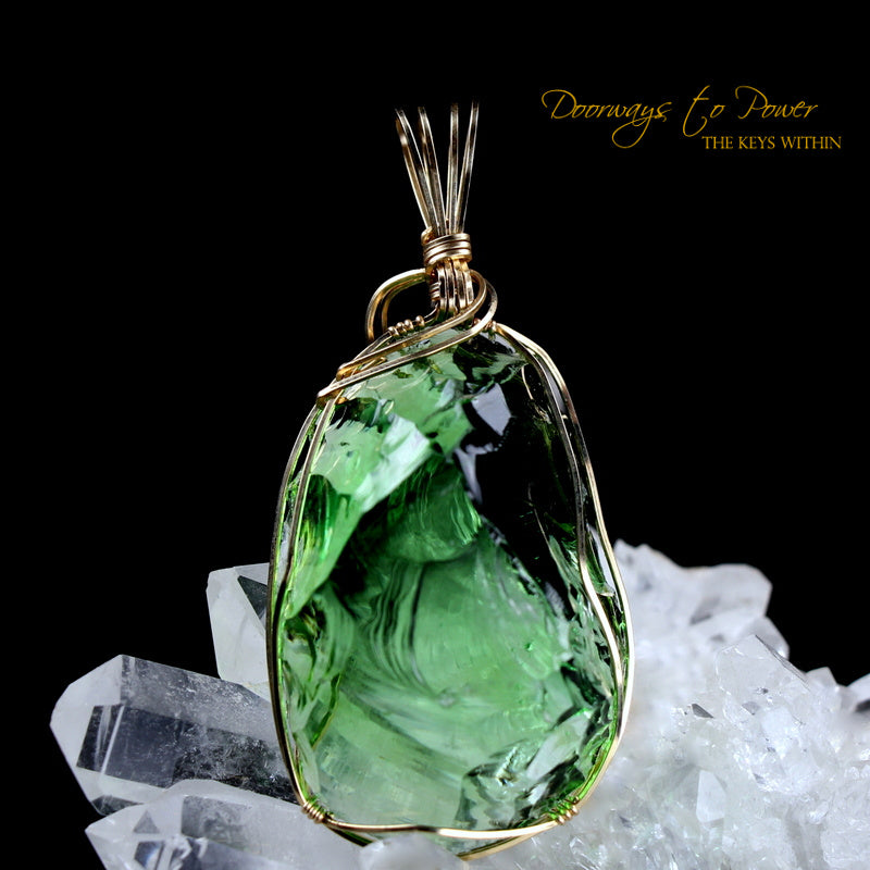 Ethereal Mint Monatomic Andara Pendant 14k Mt Shasta