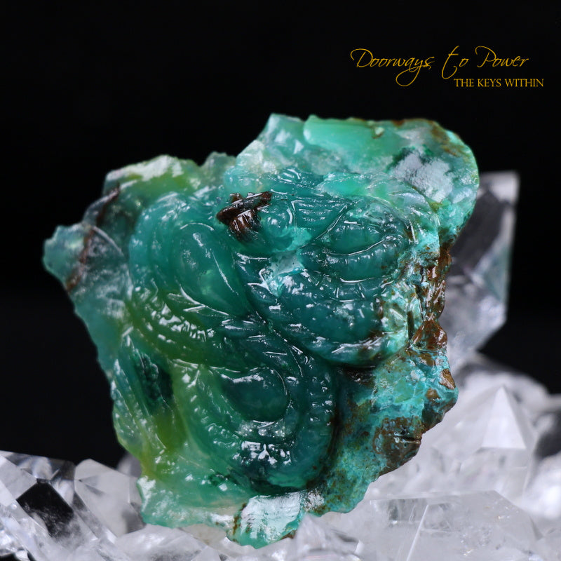 Gem Silica Dragon Crystal Carving
