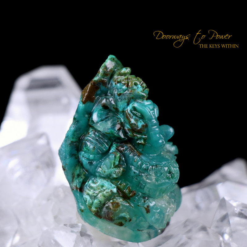 Gem Silica Ganesh Crystal Carving