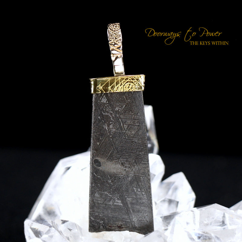 Gibeon Meteorite Light Language Pendant ™ 14k