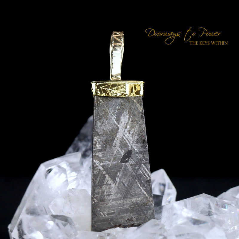 Gibeon Meteorite Light Language Pendant ™ 14k