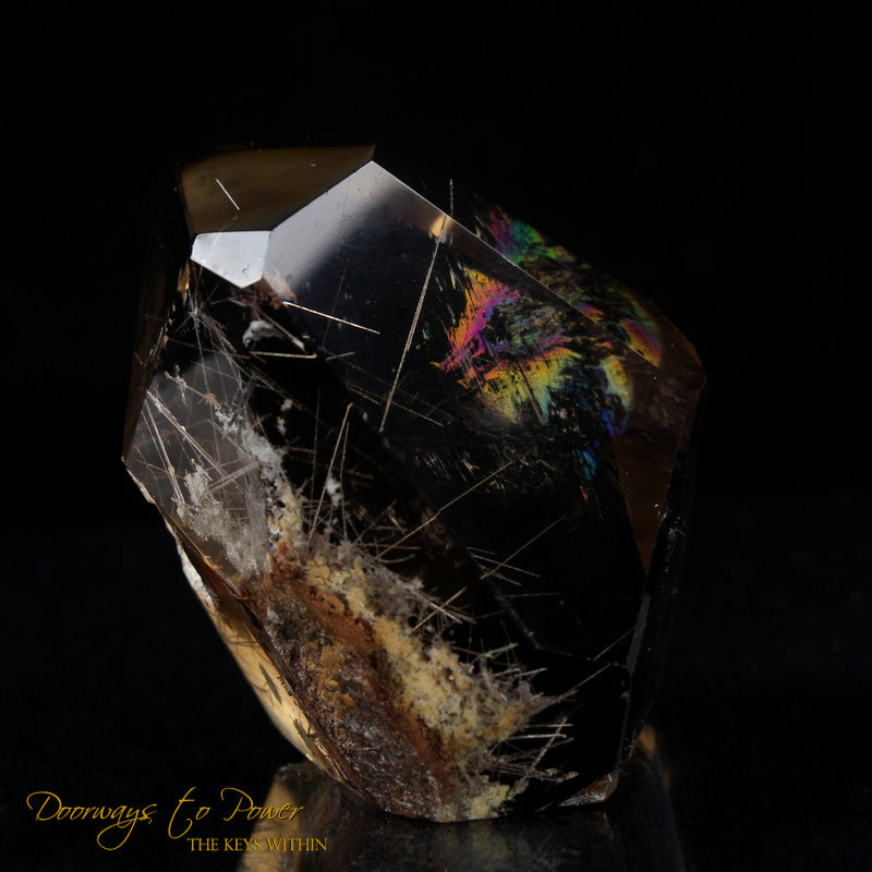 Golden Harmonics Rutilated Spirit Paths Quartz Crystal 'Bridge to Infinity'