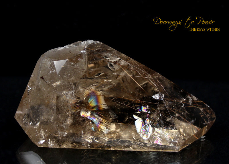 Golden Harmonics Rutilated Spirit Paths Quartz Crystal 'Bridge to Infinity'