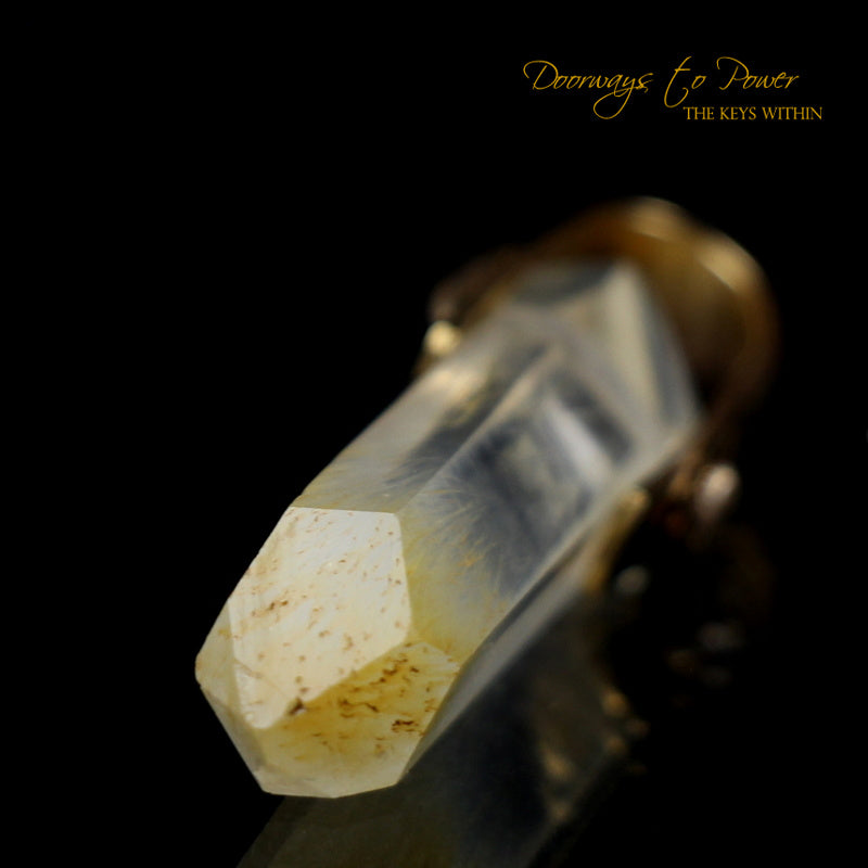 Golden Healer Lemurian Light Language Pendant 14k
