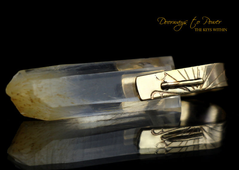 Golden Healer Lemurian Light Language Pendant 14k