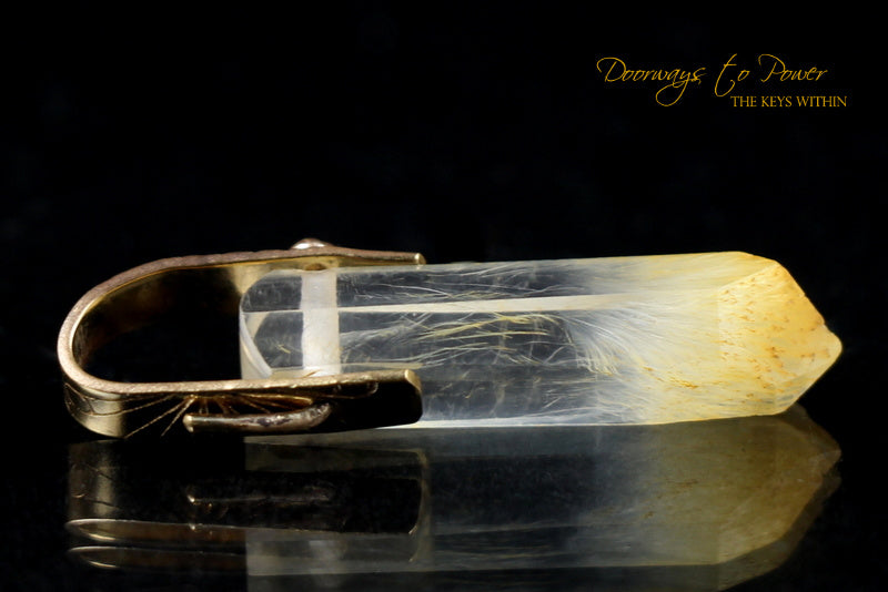 Golden Healer Lemurian Light Language Pendant 14k