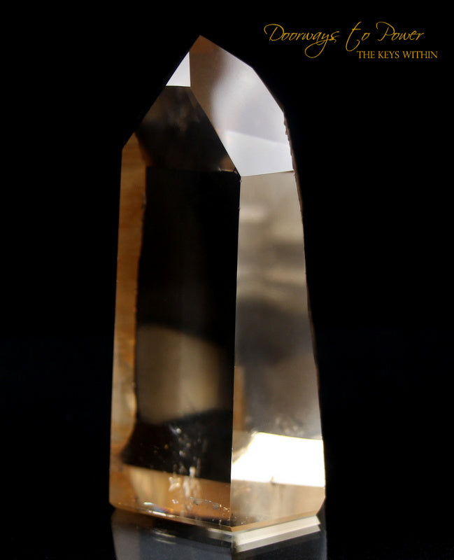 Golden Lemurian Temple Heart Dow Record Keeper Crystal