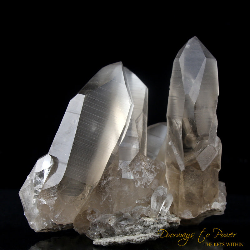 Golden Lemurian Twin Quartz Crystal Specimen A +++