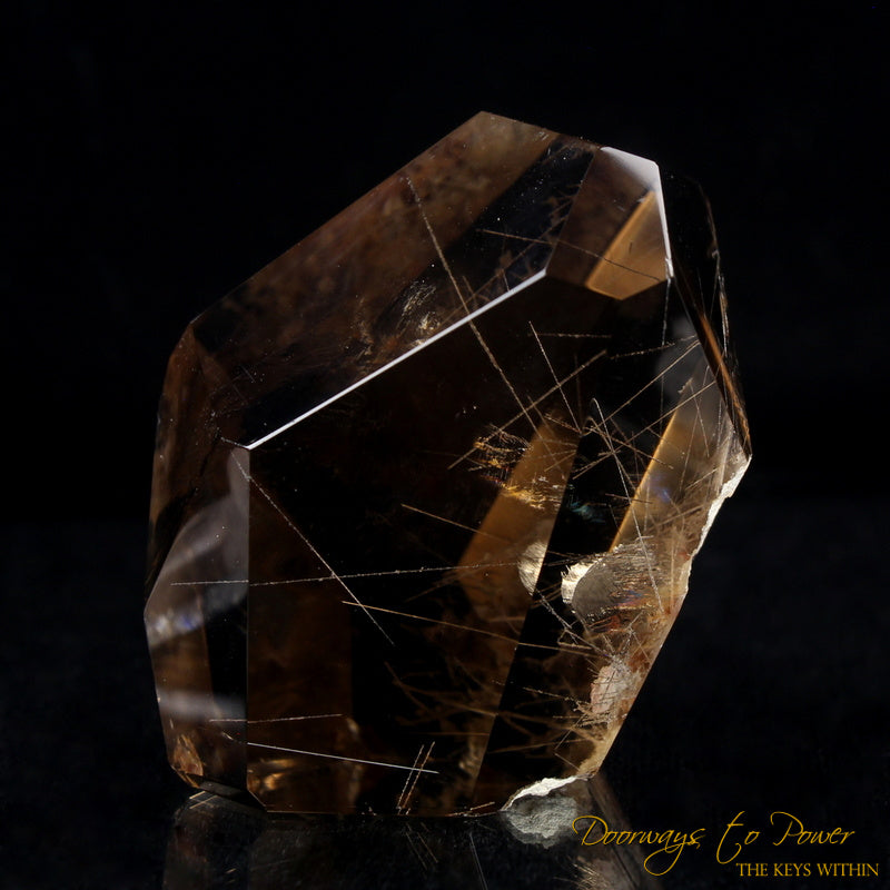 Golden Harmonics Rutilated Spirit Paths Quartz Crystal 'Bridge to Infinity'