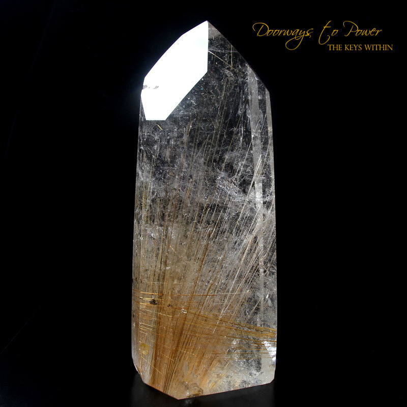 Golden Harmonics Rutilated Spirit Paths Quartz Crystal 'Bridge to Infinity'