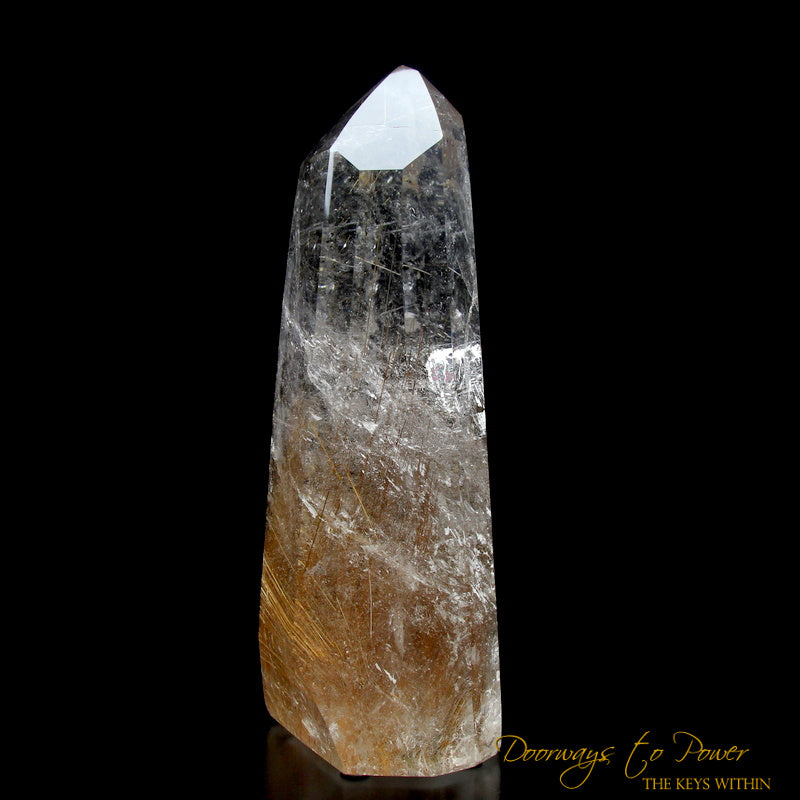 Golden Harmonics Rutilated Spirit Paths Quartz Crystal 'Bridge to Infinity'